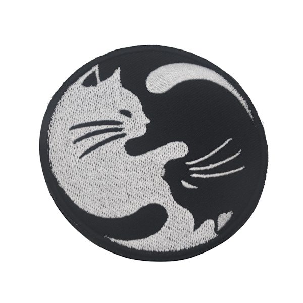 Katt brodert lapp emblem broderi applikasjon strykejern sy på klær