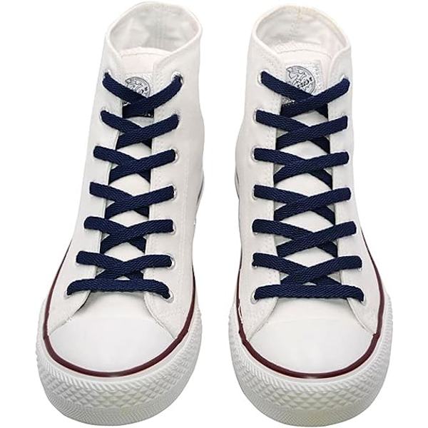 Flade skolisser til sneakers, flade snørebånd til sneakers - økonomiske, 8 mm brede