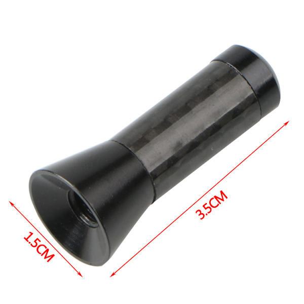 Kolfiber Bilantenn, Universell Bilantenn, Mini Kort 3,5 cm Bilradioantenn för Statisk Undertryckning, AM/FM Signalförstärkning (Svart)