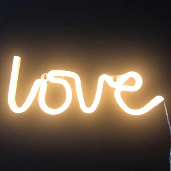 Neonljus KÄRLEK Säker kärlek Äktenskapsförslag Dekorationscell