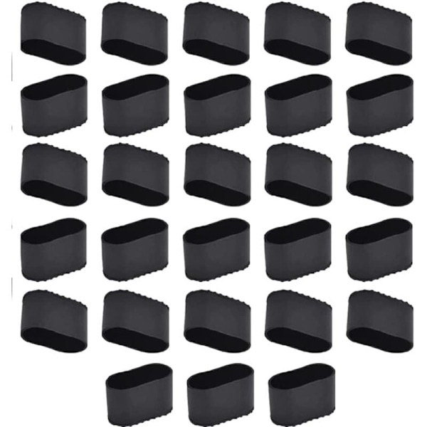 Stolsbensskydd 28 stycken rektangulära stolsfötter ovala stolsbensskydd möbelskydd stolsben bordsben silikongummi stolsöverdrag