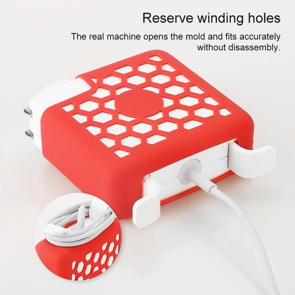 Svart skyddande lock för Macbook 12 tum 29w, Macbook Air 13 tum 30w nätadapter