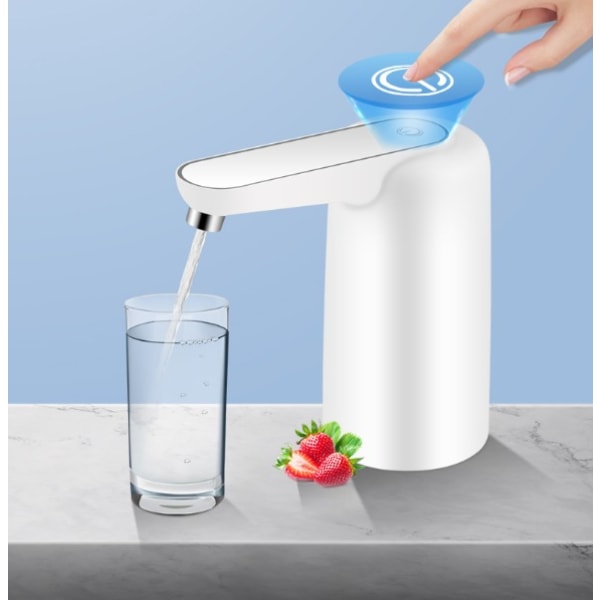 Universell elektrisk vattenpump - USB-laddning - Pump för 2-5 gallons dricksvattenflaska - Perfekt för inomhusaktiviteter och