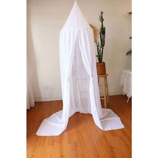 Barnsäng sänghimmel myggnät för barnrum (vit) 50220cm