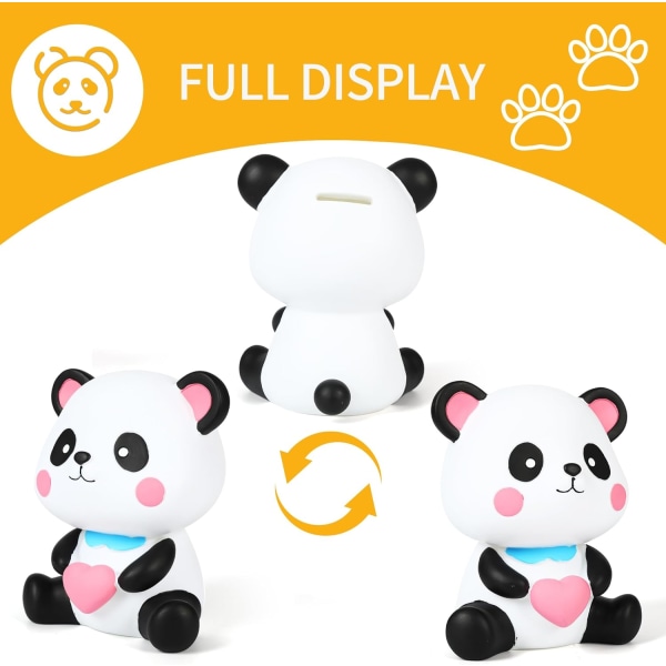 Cute Panda Baby Piggy Bank First Piggy Bank for Kids Best Christmas Birthday Boys Girls Home Decoration