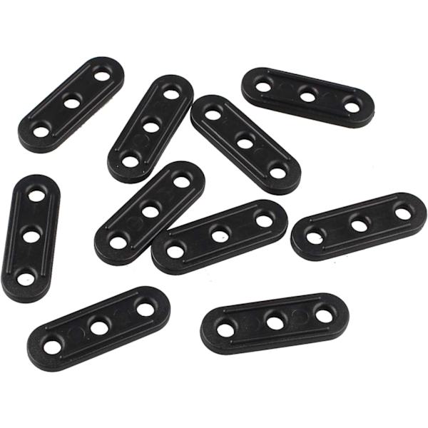 10-pack 3-håls (1,5 tum) plasttältlinjespännare, justera linjespännare för camping, vandring, ryggsäcksturer, picknick, skyddsrum,