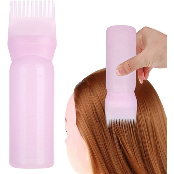 (Pink) 3 Piece Blotter Bottle - Hair Dye Applikator Comb - Essent