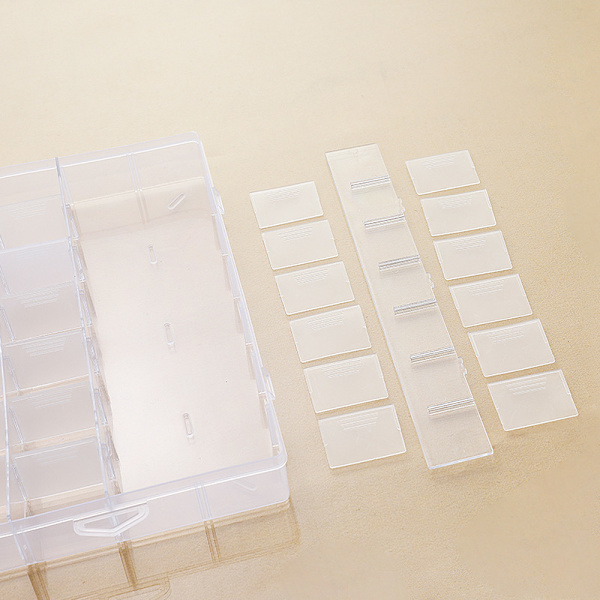 Transparent plastförvaringslåda med justerbara fack för pärlorganisatör, konst-DIY-hantverk, smycken, fiskeutrustning