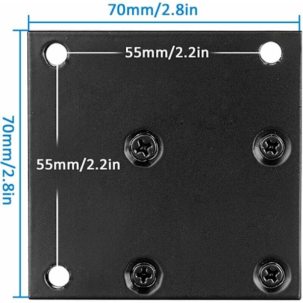 4 kpl (15cm) Alumiiniseos Huonekalujen Korkeussäädettävät Jalat, Sohvan sohvapöydän jalat, Pesuhuoneen kylpyhuoneen kaappi, 5-40cm, mattamusta, ruuvilla