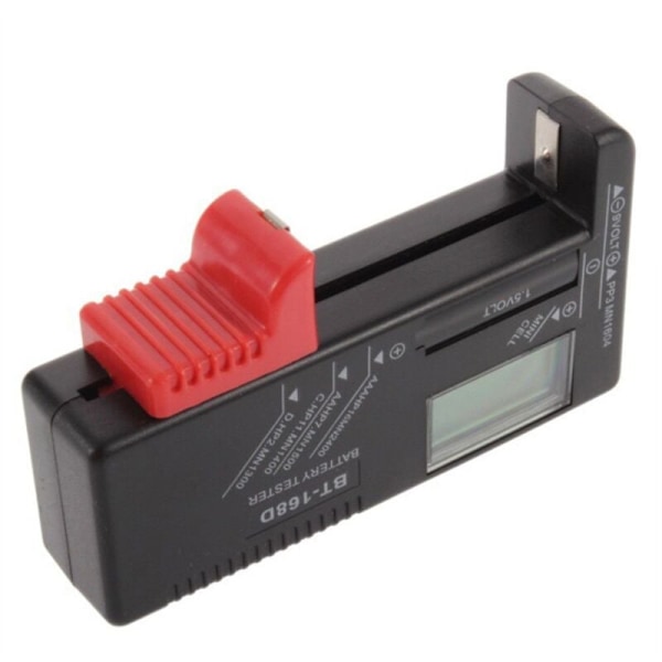 Set med 2 digitala batteritestare Spänningskontroll och effektnivåkontroll Combo för AAA AAA C 9V 1.5V