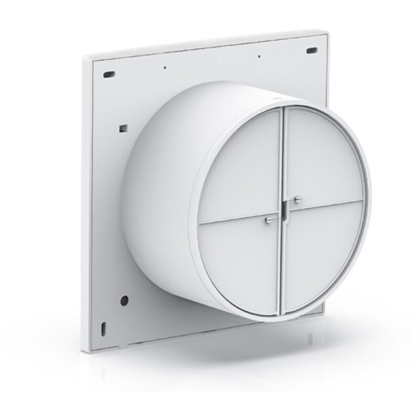 100 mm ventilator, luftudsugning med tilbageslagsventil + integreret myggenet, 12 W, dB43, til badeværelse, køkken, kontor, WC