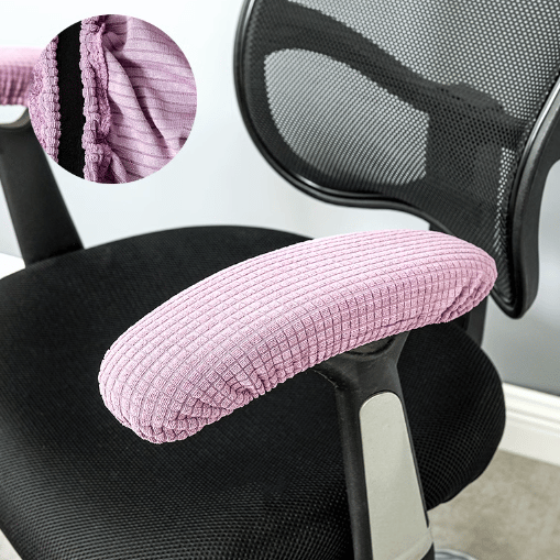 Lyst kaffe 1 par polyester armlenesovertrekk for kontorstol - Avtakbar, elastisk, vaskbar og vanntett