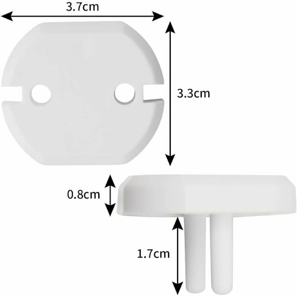 Pistorasian suojukset vauvoille, 10 kpl, EU-pistorasian suojus lapsiturvallisuuteen
