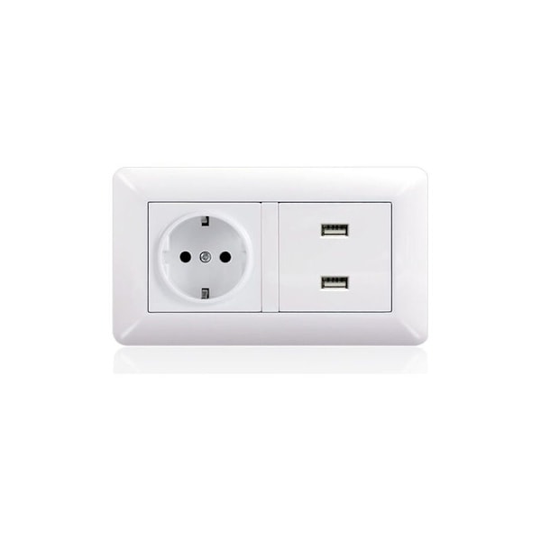 USB-jatkojohto, monipistoke USB-laturi yhdellä AC-pistorasialla, 3 USB-portilla, sähköinen seinäpistorasia yhteensopiva iPhone/iPadin kanssa, ihanteellinen makuuhuoneeseen/kotiin
