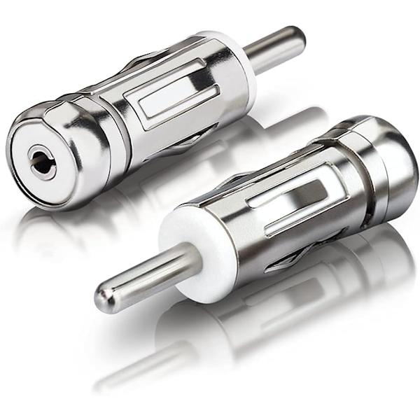 (2-pack) Bilantenn-adapter, universell bilstereoadapter, ISO-uttag till DIN-kontakt, för bilstereoradiohuvudenhet stereomottagare