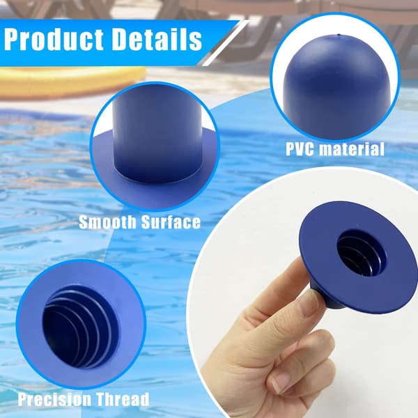 5 stk. poolpropper til nedgravede poolfiltre, poolfilterhulprop, pooldrænplugger, hule poolfilterpumpe-erstatningspropper til Intex/bestway