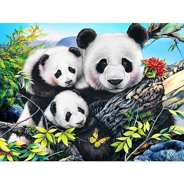 Timanttimaalaus (30*40cm) 5D DIY Timanttimaalaus Panda Diy Täysi Timanttikristalli Rhinestone-maalaus Koti Dekoraatio
