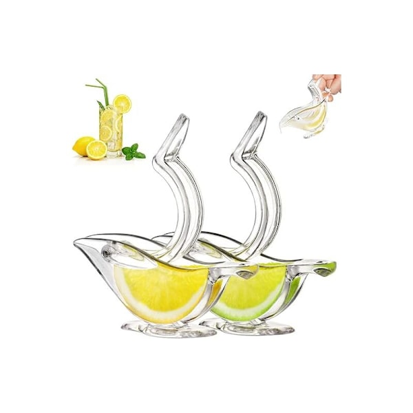 Individuelt citronpresser design deluxe, (2 stk. hvid) Pressron kæreste manuelt greb med håndvasket disrylic disrylic service (2 stk. hvid)