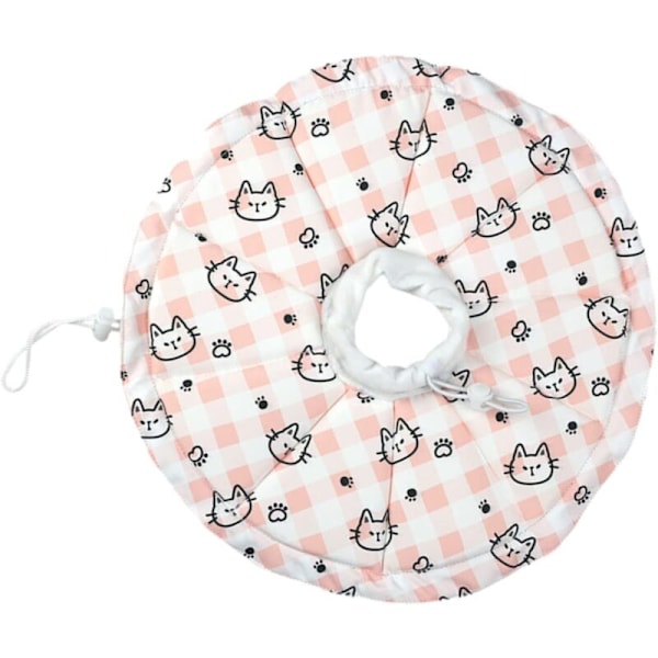 Justerbart Katt Halsband Mjukt Anti-slick Katt Halsband Justerbart Skyddande Katt Halsband Efter Operation och Skada (Optimal Halsomkrets 12-25（S）)