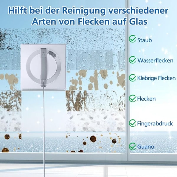 Set med 6 rengöringspads för Ecovacs Winbot Winbot Winbot WinBot Fönsterputsrobotar W1 / W2 / W2 Omni - För robotfönsterputs - Tvättbar rengöringsduk