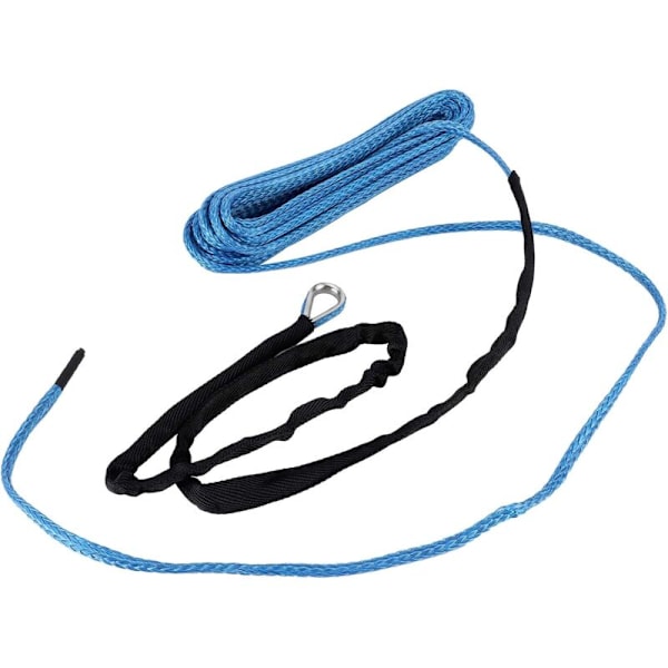 Winch Reb, Winch Reb 5mm x 15m 3492 kg Kabel Trailer Bugsering Towing Strap Winch Line Kabel til Bagagerum SUV ATV UTV (Blå)