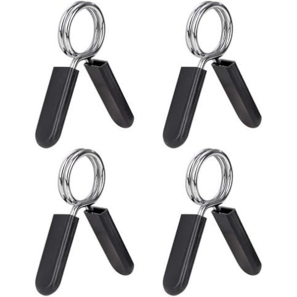 4 kpl Jousikiinnikkeet Painonnostotanko Lukitus Kuntosalille Painonnostoon ja Kehonrakennukseen (30 mm)