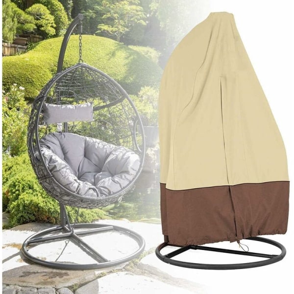 420D Hengekøyestoltrekk med Oxford glidelås 190 x 115 cm/232 cm x 203 cm Vanntett beskyttelsestrekk for hage- og utemøbler 190 x 115 cm(