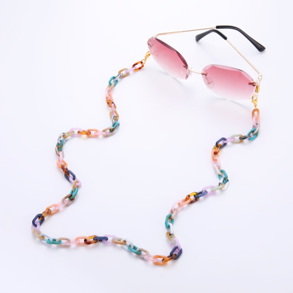 Farve Briller Chain Strap Holder Akryl Cord Solbriller Halskæde
