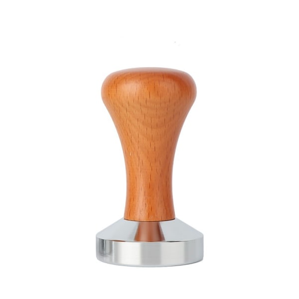 Mørkebrun kaffepresser i rustfritt stål, espressopresser for kaffemaskin
