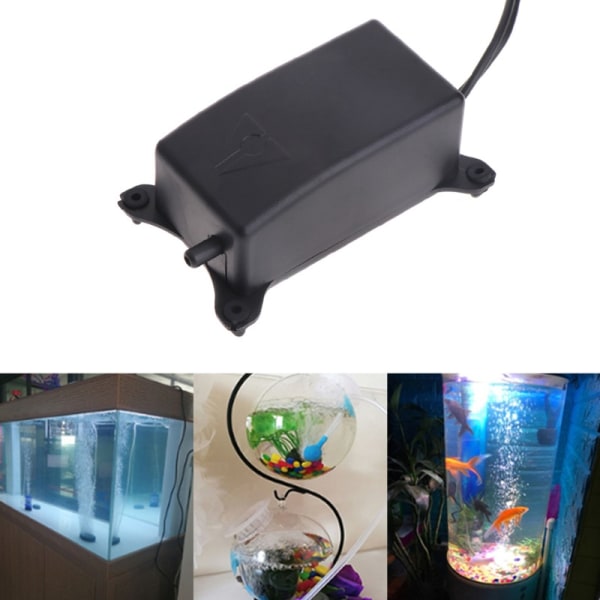 Liten syrgaspump, akvarium tyst syrgaspump för fisk
