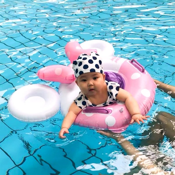 MinnieEnfant Bouee Inflatable Bouee Bebe Baby Swim Float Baby Swimming Ring Swimming Bebe Pool Seat Inflatable Pool Float för 6-36 månader baby