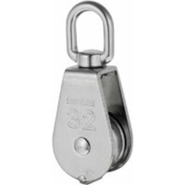 Robust enkelt remskive reb med drejelig rustfrit stål remskive blok maks. 35-1000kg - M32