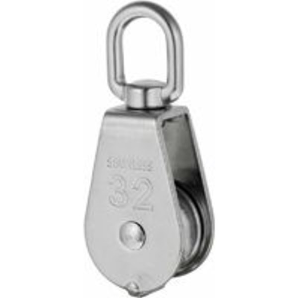 Robust enkeltrisskiva reptrissa med svängbar rostfri ståltrissa block max. 35-1000kg - M32