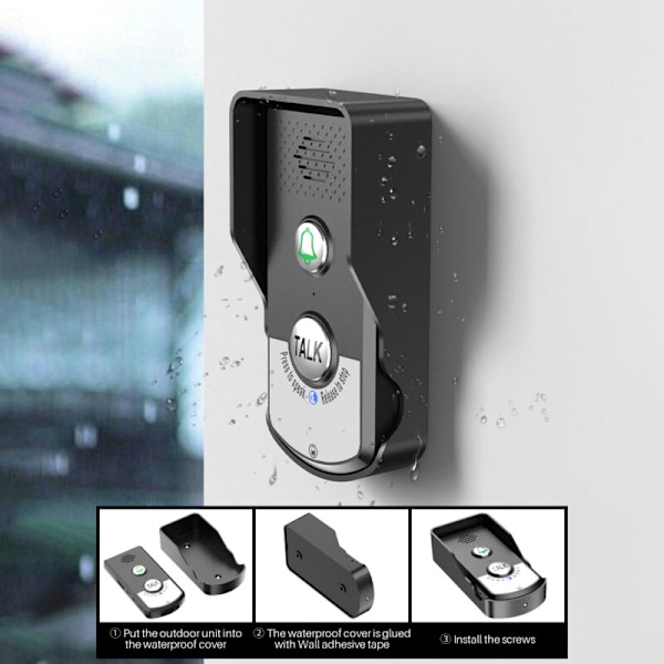 Intelligent, uppladdningsbar, trådlös intercom för hemmet, tvåvägskommunikation i realtid, 3 volymnivåer, lång räckvidd från 1 000 m/3 280 fot,
