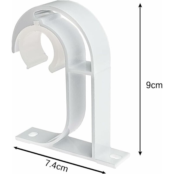 4 Stk Takmonterte Gardinstangbraketter, Veggmontert Gardinstangholder i Aluminiumlegering, Egnet for 26-32mm Diameter Gardinstang