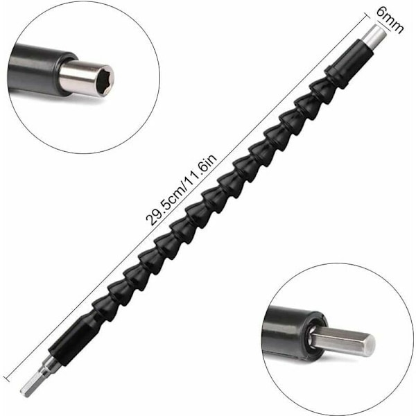 Skog i rät vinkel, 1 st 30 cm flexibel träd Cutchman Kit hörnreferens på 105 grader magnetisk ändring hex 6 mm av 1/4-tums elektrisk borr Acce