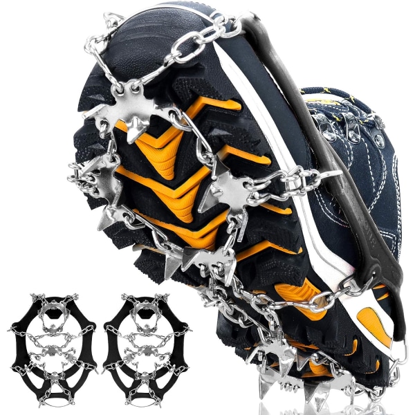 Skates, cleats and boots Crampons with 10 steel spikes Spikes to prevent falls for outdoor activities