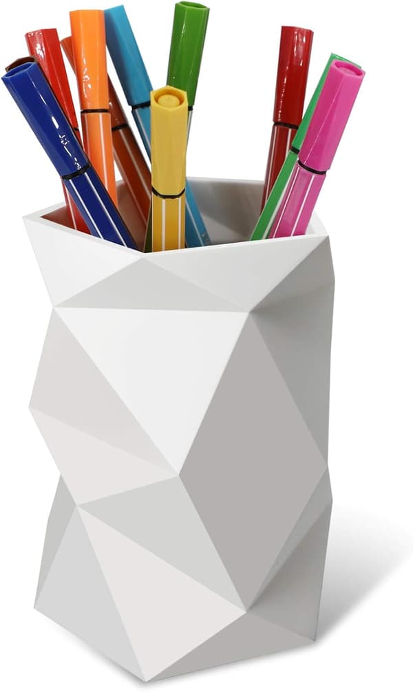 Kreativ design silikon pennhållare (vit)