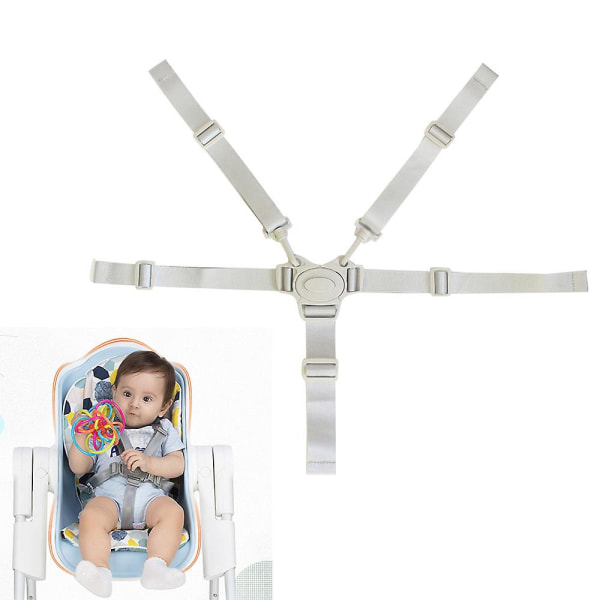Baby sikkerhedssele Baby højstol stropper Udskiftning 5 punkt sele
