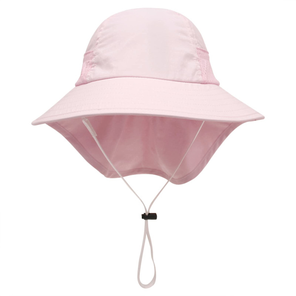 Solhatt för småbarn, barn, flickor och pojkar, sommar, UPF 50+, skyddande kepsar, bred brätte, nackskydd, strandlekshattar, ålder 1-7 år