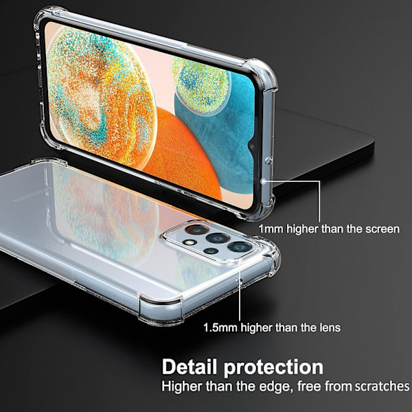 Läpinäkyvä Samsung Galaxy A54 5G -kotelo, vahvistetut kulmat, suojaava läpinäkyvä pehmeä TPU-puskurikuori Galaxy A54 5G:lle