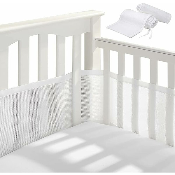 4-sidig stötfångare 4-sidig vagga babysäng Bedy Baby Baby Andningsbar Anti-kollision för hemmasäkerhet 2 vinkelpaneler