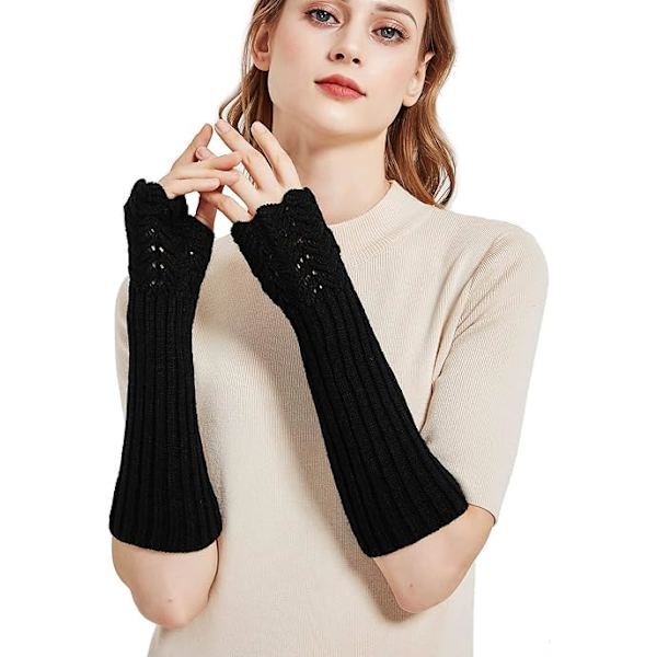 Kvinders Proportionelle Design Vinter Varme Strikkede Lange Arm Termiske Handsker