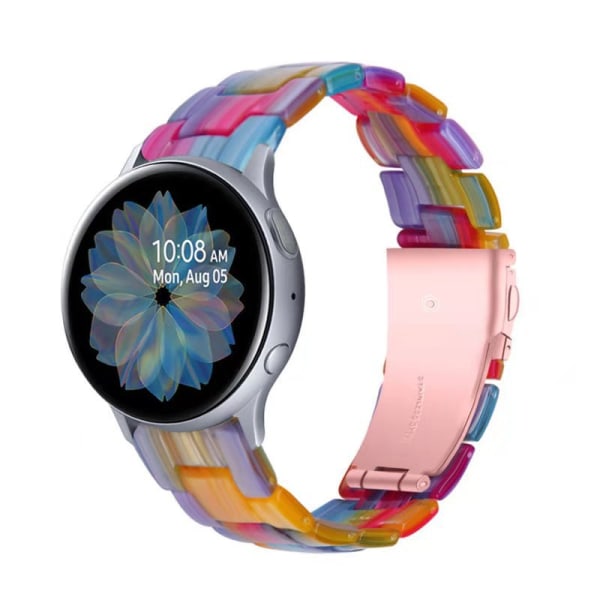 Passer til Samsung Galaxy Watch ur resin rem hurtig frigivelse mode afslappet rem let hudvenlig smart ur armbånd 22mm (farve)(co