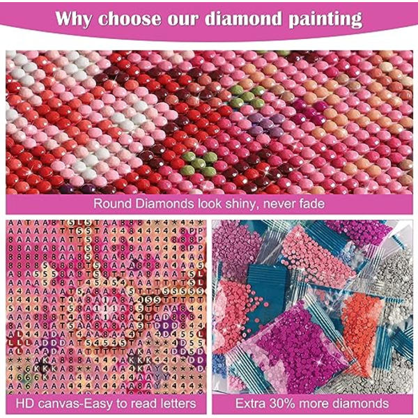 5D Diamantbroderi Kit (30x40cm), Diamantbroderi Full Set, Måla efter nummer, Korsstygnsstenar och gula blommor för väggdekor, Livin