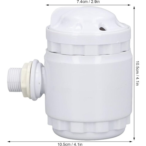 Dampventil - Praktisk tilbehør for dampdusj - Dampventil - G1/2 utvendig gjenge - Plast dampdiffusjon med aromaterapifunksjon for SPA