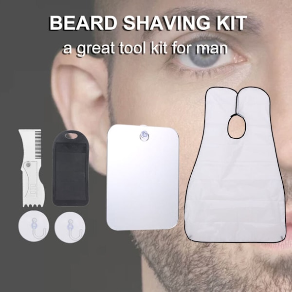 Skäggrakning kit återvinning skäggformningsguide spegelformat