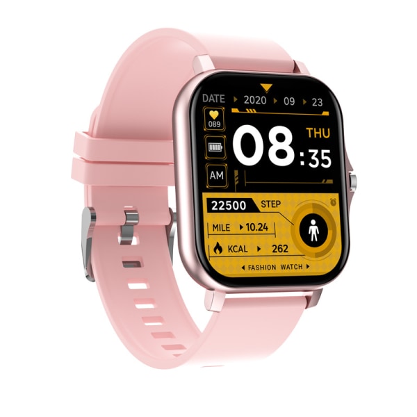 Multifunktionelt måling smart ur, sportsarmbånd, Bluetooth-opkald, puls, berøringsskærm sportsur (pink)