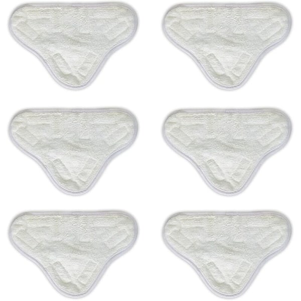 Paket med 6 rengöringspads för mikrofiberångmopp, kompatibel ersättning för ångmoppar H2O X5 H20 tvättbar