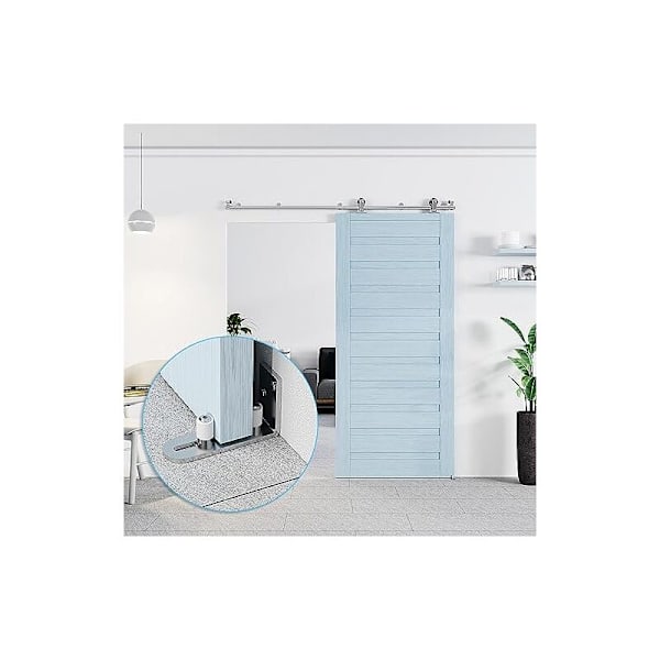 123x40x65mm Säädettävä lattiaohjain liukuovelle ruostumattomasta teräksestä (1 osa)